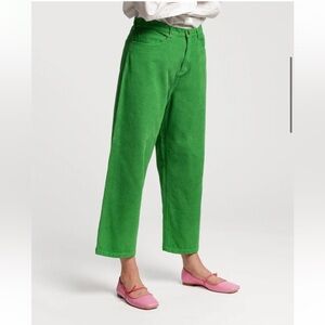 NWT Frances Valentine Jane Corduroy Pants in Green - size 10